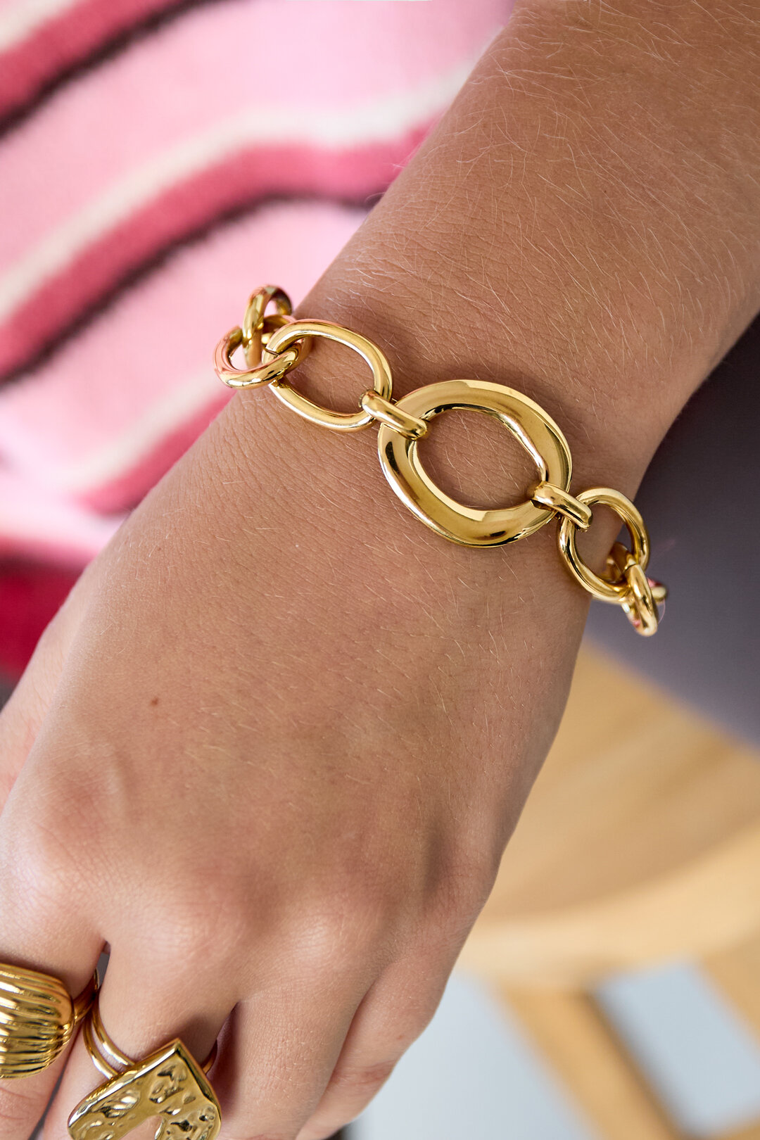Stainless Steel Chain Bracelets Chain Casual Daily Simple Series Women's jewelry h5 Picture2