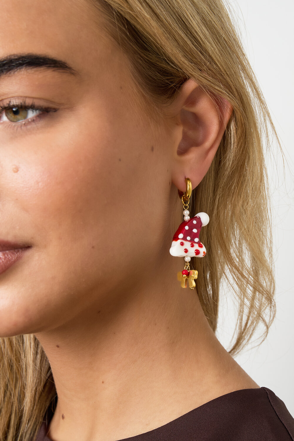 Stainless Steel Drop Earrings Cartoon Casual Christmas Simple Series Women's jewelry h5Picture3