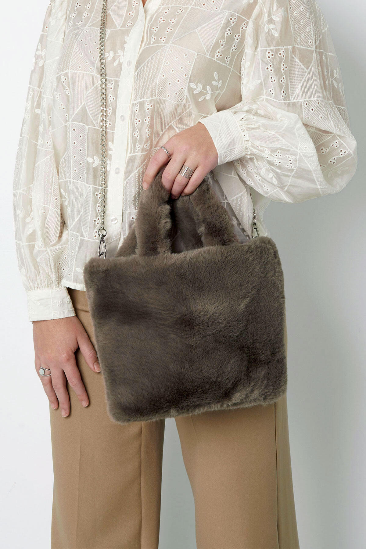 Faux fur city bag small h5 Picture6