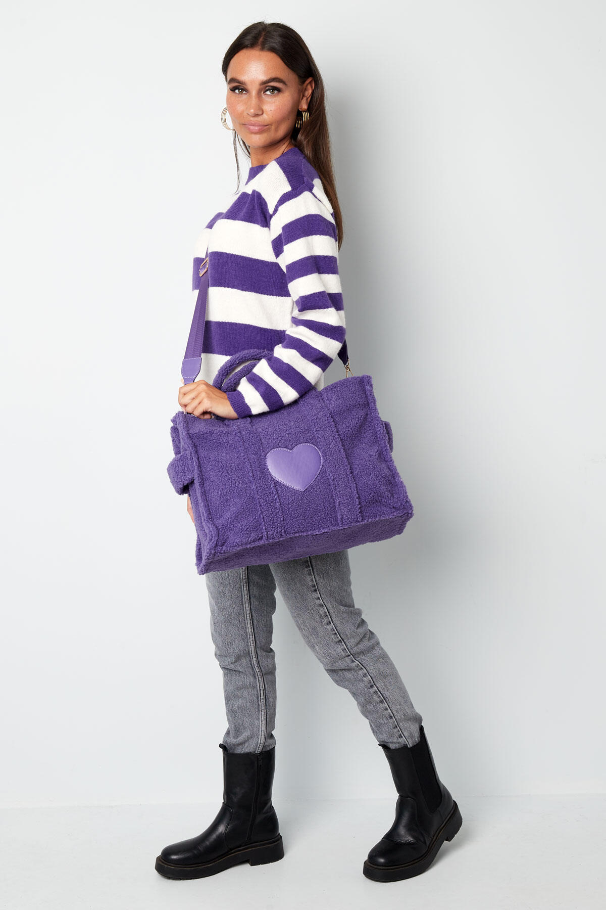 Teddy-Shopper mit Herz – rosa Bild3