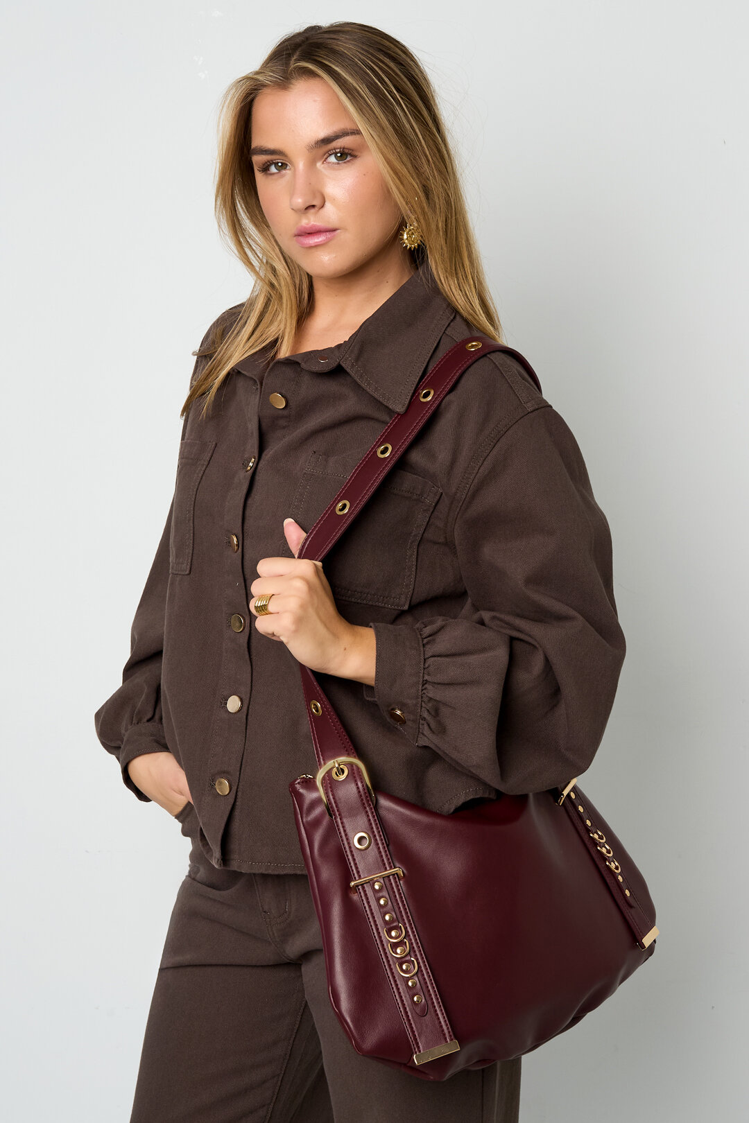 Shoulder Bags Solid Color Casual PU Daily Accessories h5 Picture3