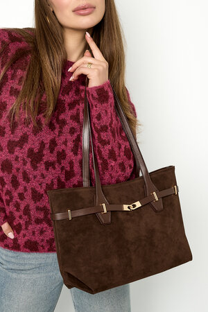 Borse tote tinta unita casual scamosciate accessori quotidiani h5 Immagine3