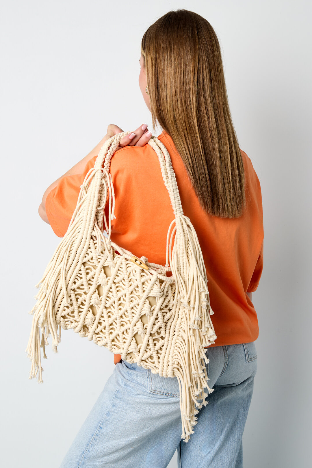 Sacs de plage unis en coton pour les vacances/accessoires de plage