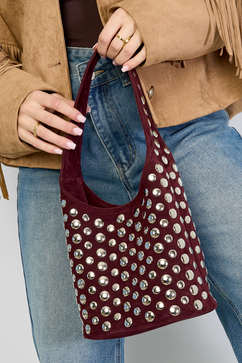 Shoulder Bags Rivet Punk Polyester Daily Accessories h5Picture3