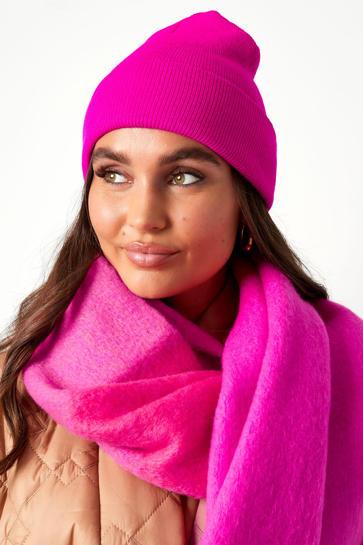 Beanie Rainbow Colors Pale Pink Acrylic h5 Picture2