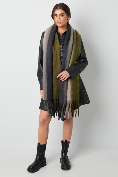Winter Scarf Ombre Colors Gray