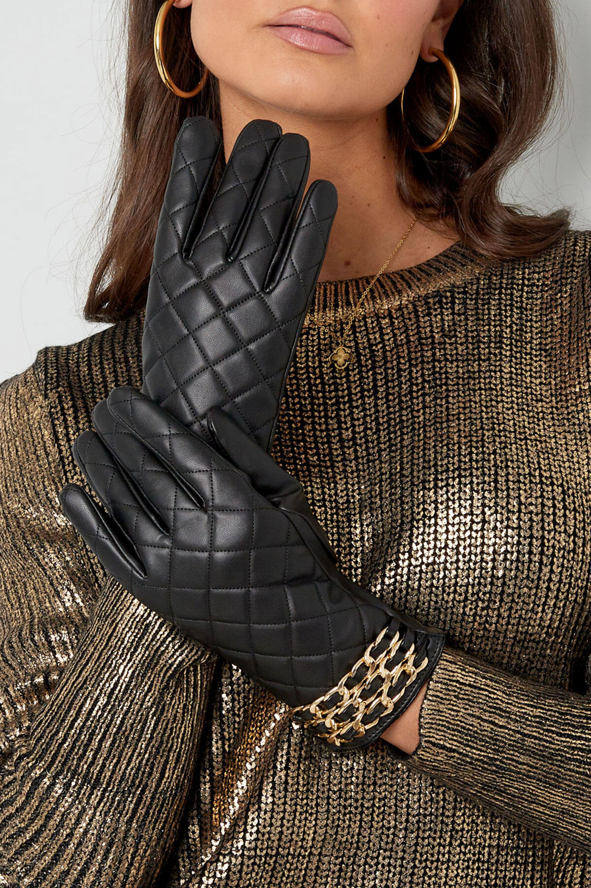 Gloves checked with chain h5 Picture2