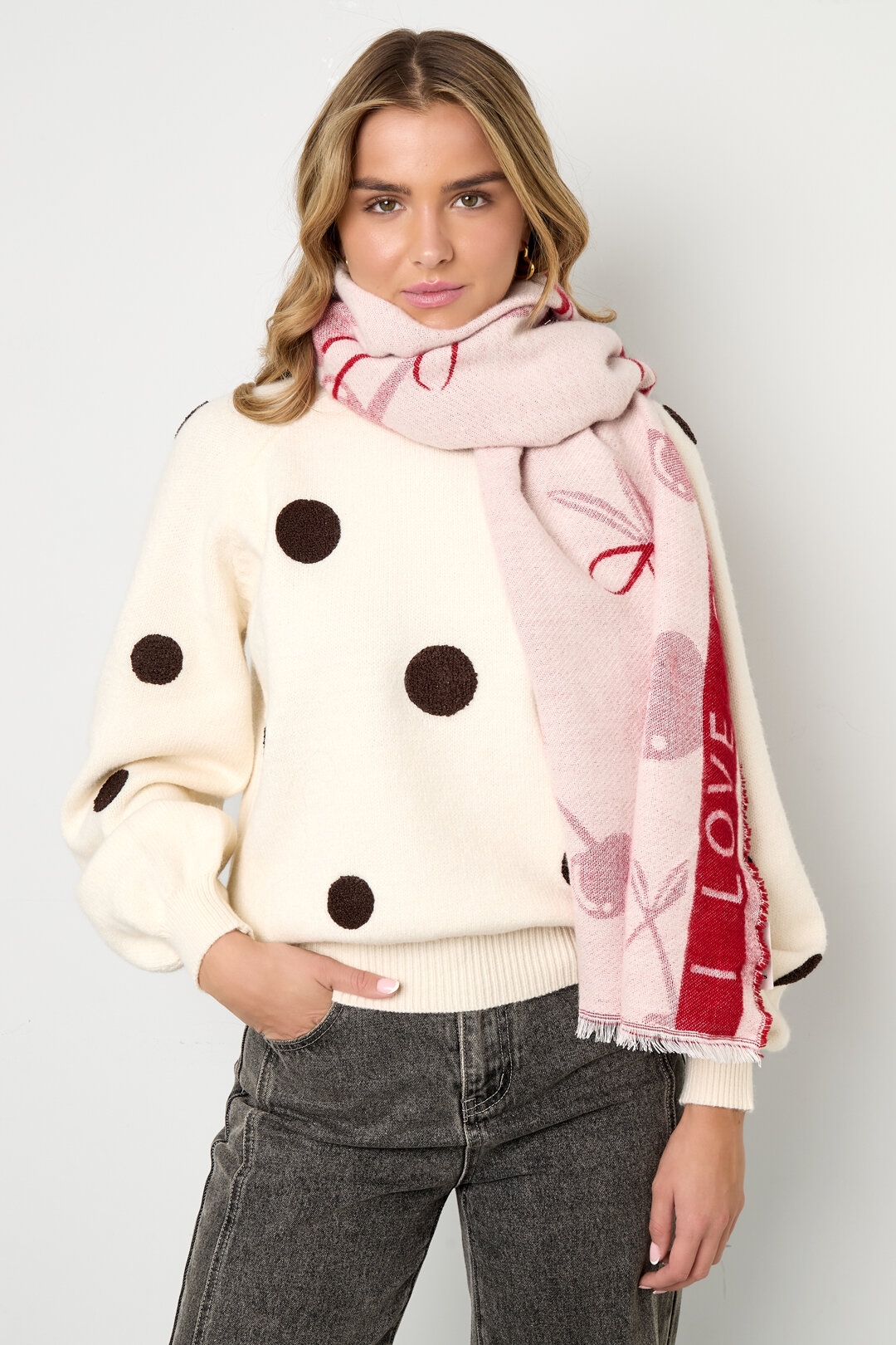 Winter scarves cherry Casual Acrylic Daily Accessories h5 Picture3