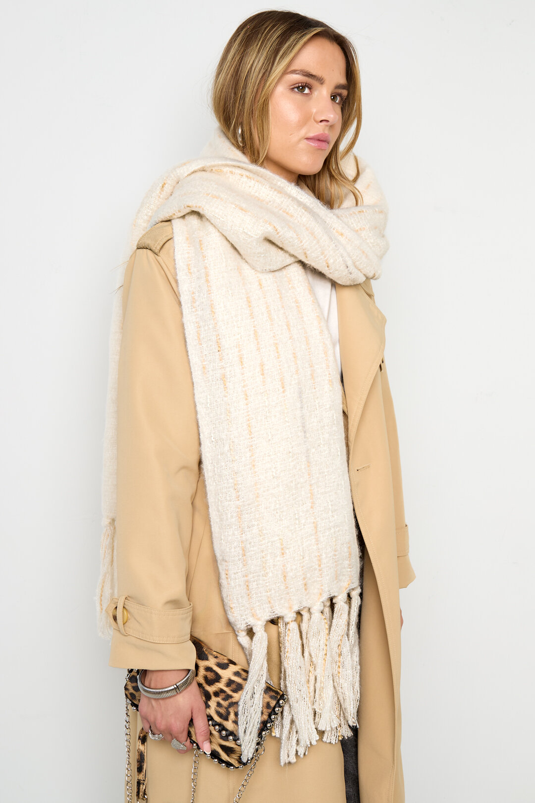 Winter scarves Strip Casual Polyester Daily Accessories h5 Picture3