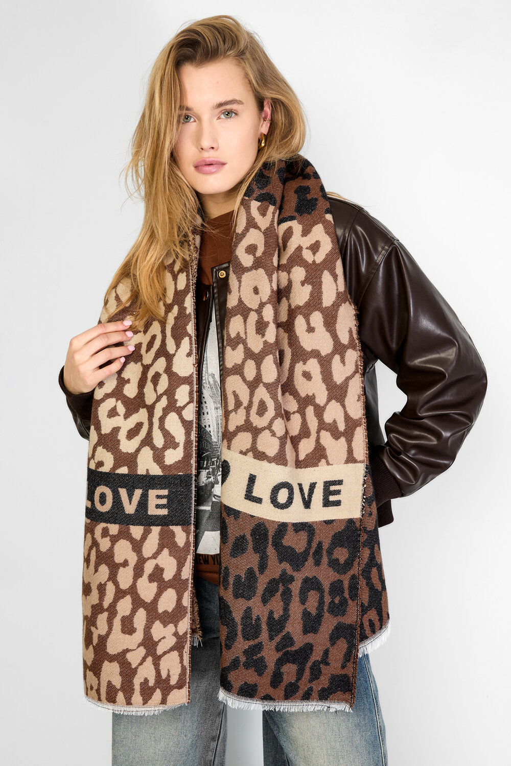 Winter scarves Leopard Print Casual Acrylic Daily Accessories h5Picture3