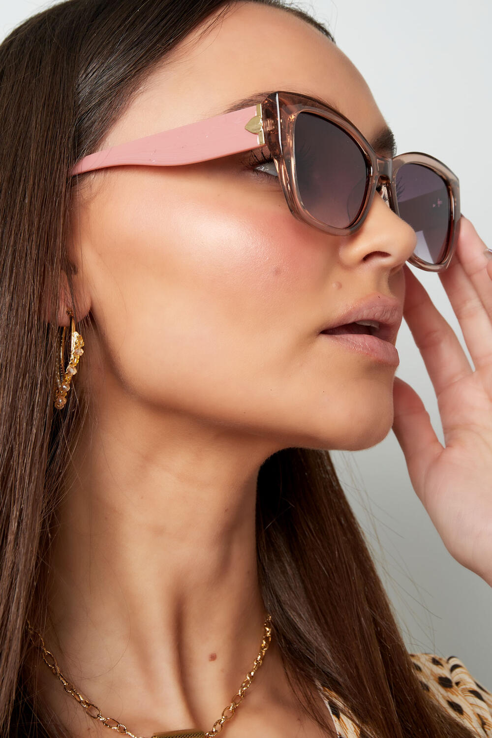 Basic-Sonnenbrille - schwarz/ombre Schwarz & Goldfarbe PC One size h5Bild5