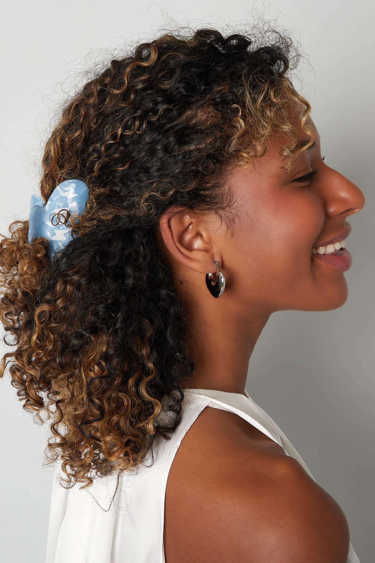 Estampado de pinza para el pelo - azul Material de la hoja Imagen2