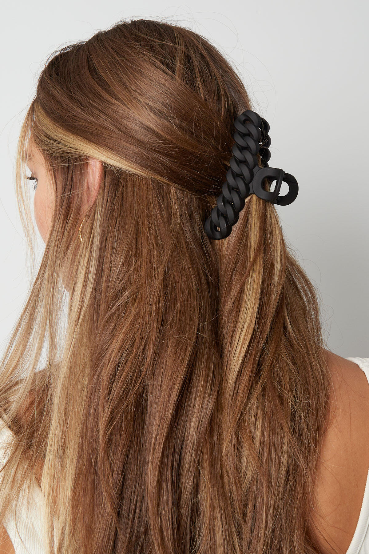 Hair clip braided - beige Plastic 2