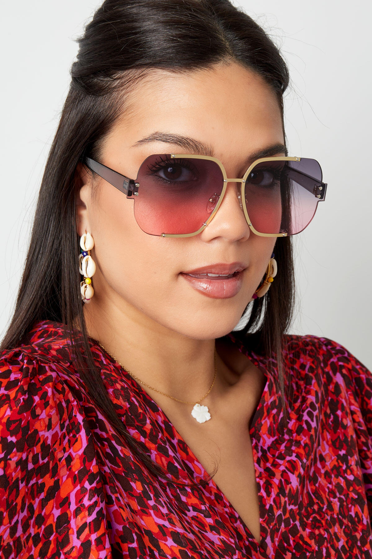 Gafas de Sol Gafas Redondas Detalle Dorado Interior Negro Imagen5