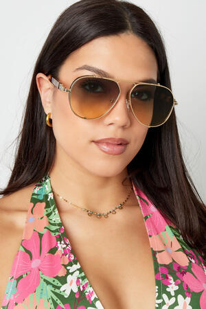 Gafas de sol Pilots Detalle dorado Camel h5 Imagen4