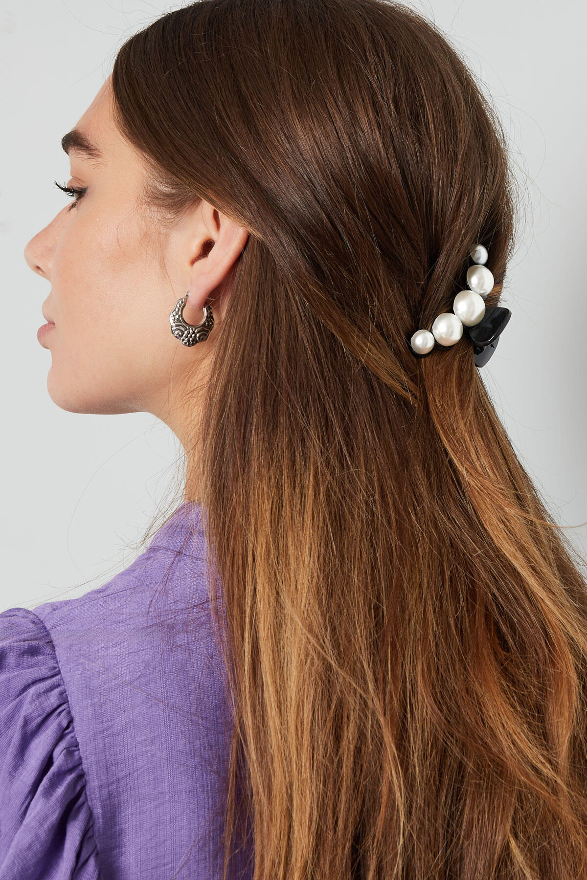 Hair clip 5 pearls 2