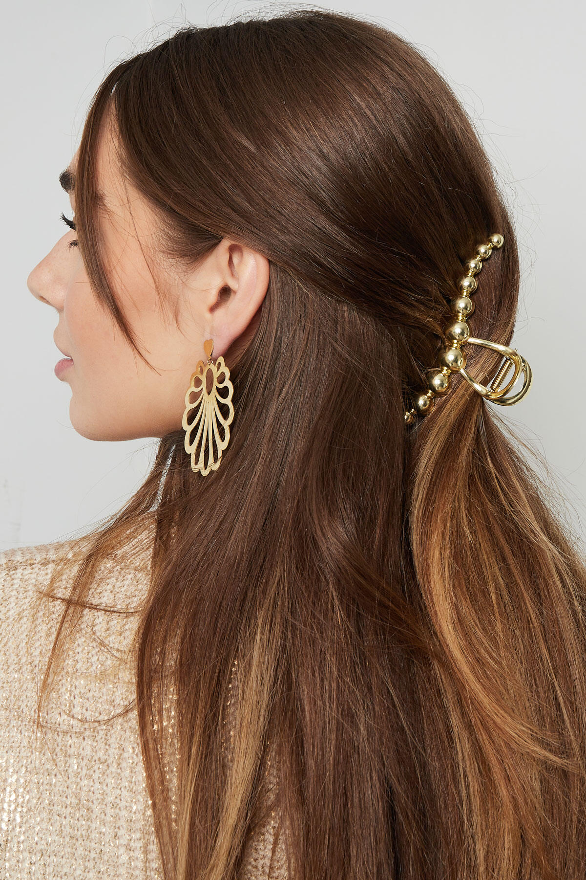 Haarspange mit goldenen Kugeln unverzichtbar Bild2