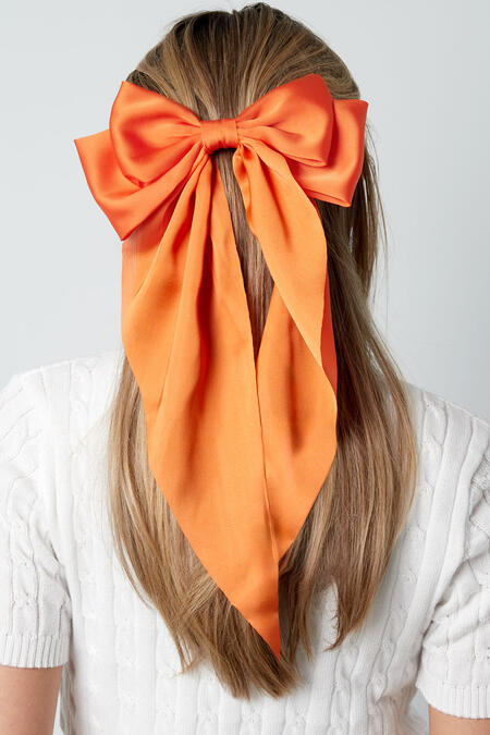 Large hair clip with satin bow 2