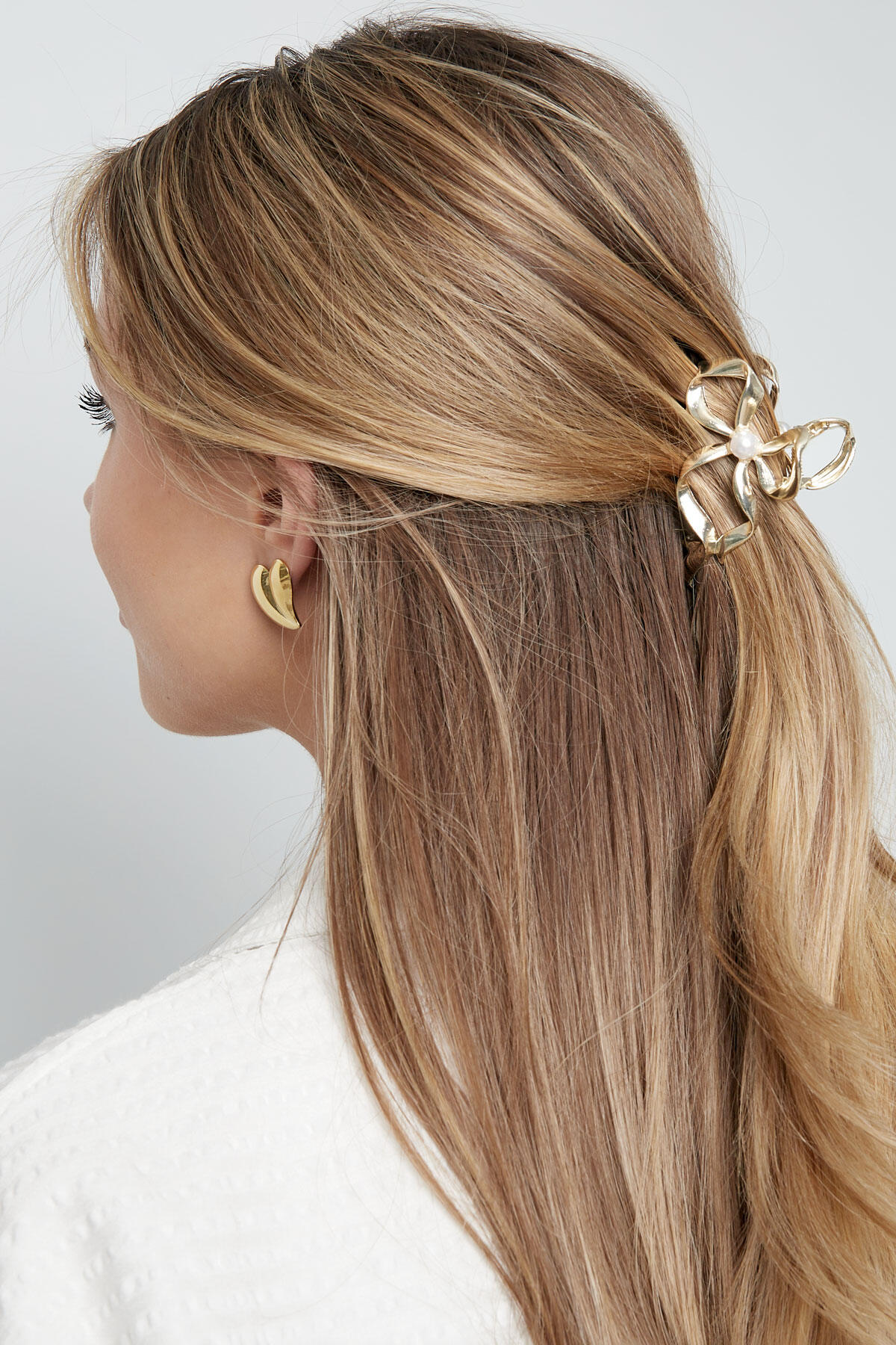 fiocco con fermaglio per capelli con perle h5 Immagine3