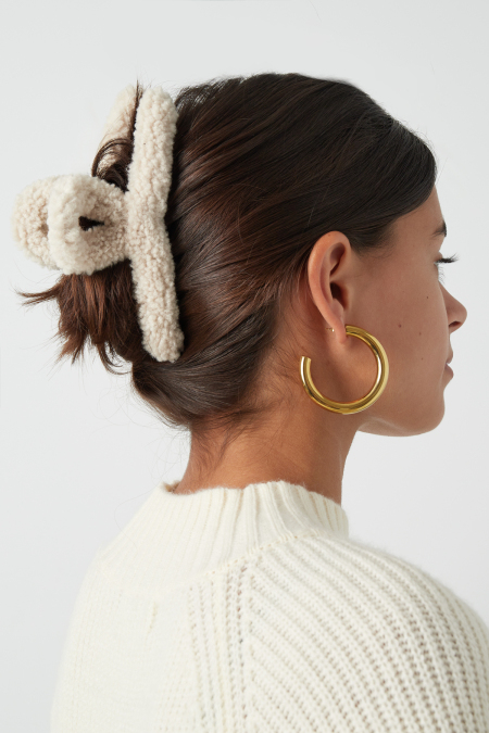 Fluffy Teddy Hair Clip 2