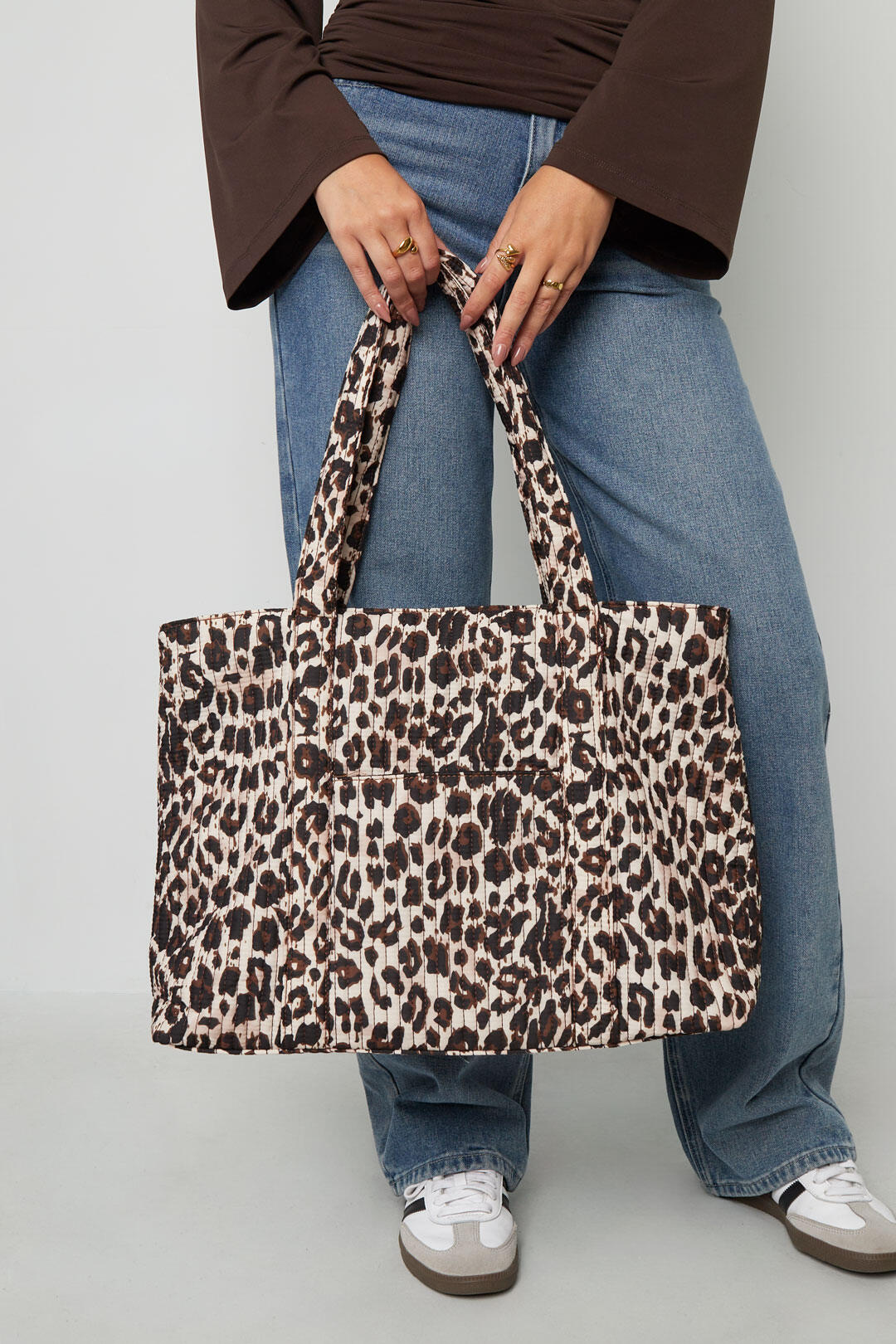 Tote Çantalar Leopar Desenli Günlük Polyester Aksesuarlar Resim2