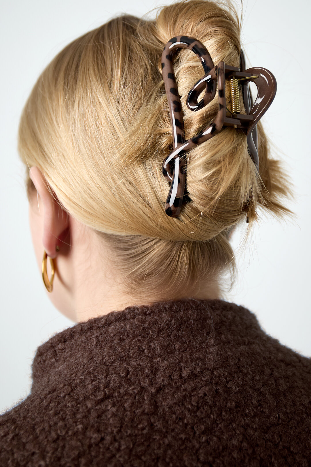 Pinces à cheveux en plastique imprimé léopard, accessoires quotidiens décontractés
