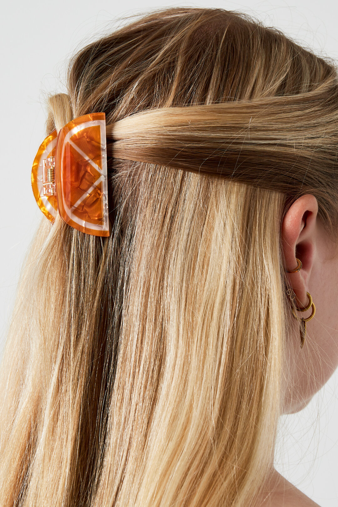 Orange hair clip
