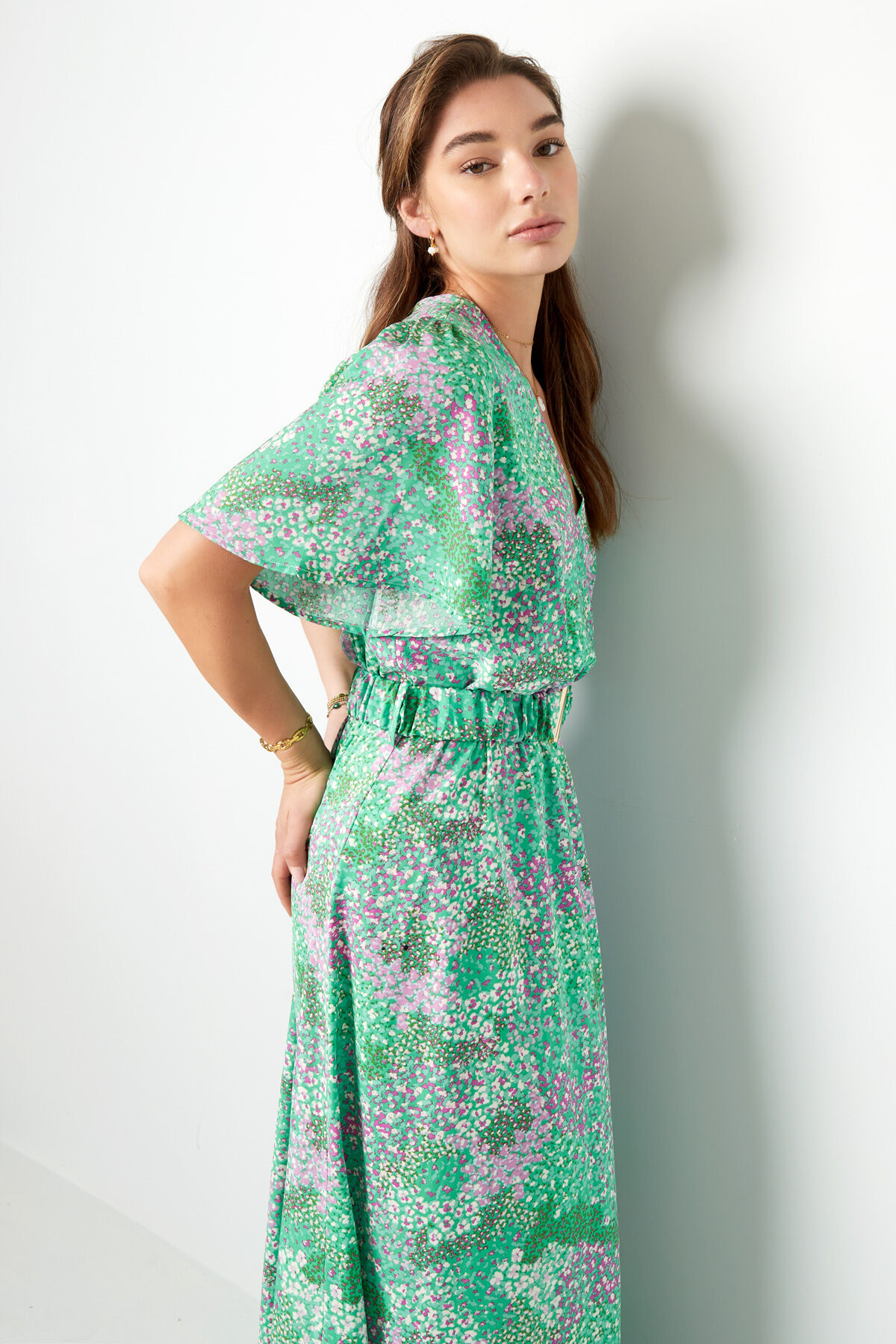 Maxi Vestido Estampado Floral Rosa S Imagen6