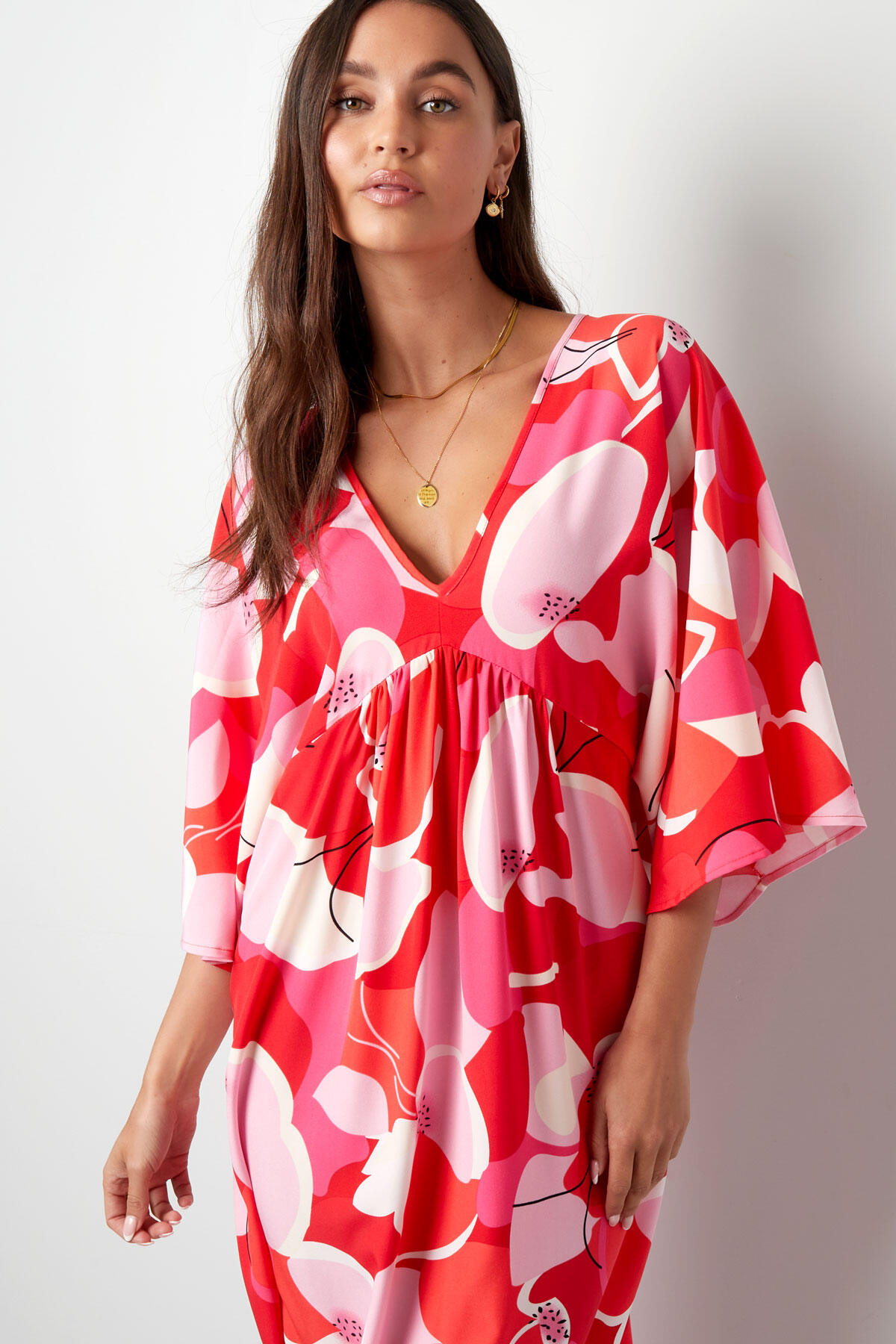 Vestido estampado floral abstracto Imagen5