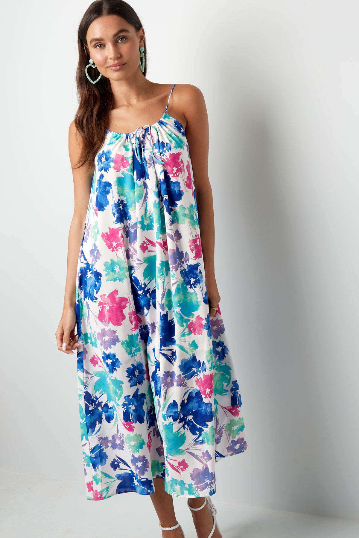 Vestido estampado floral - rosa/naranja Imagen9