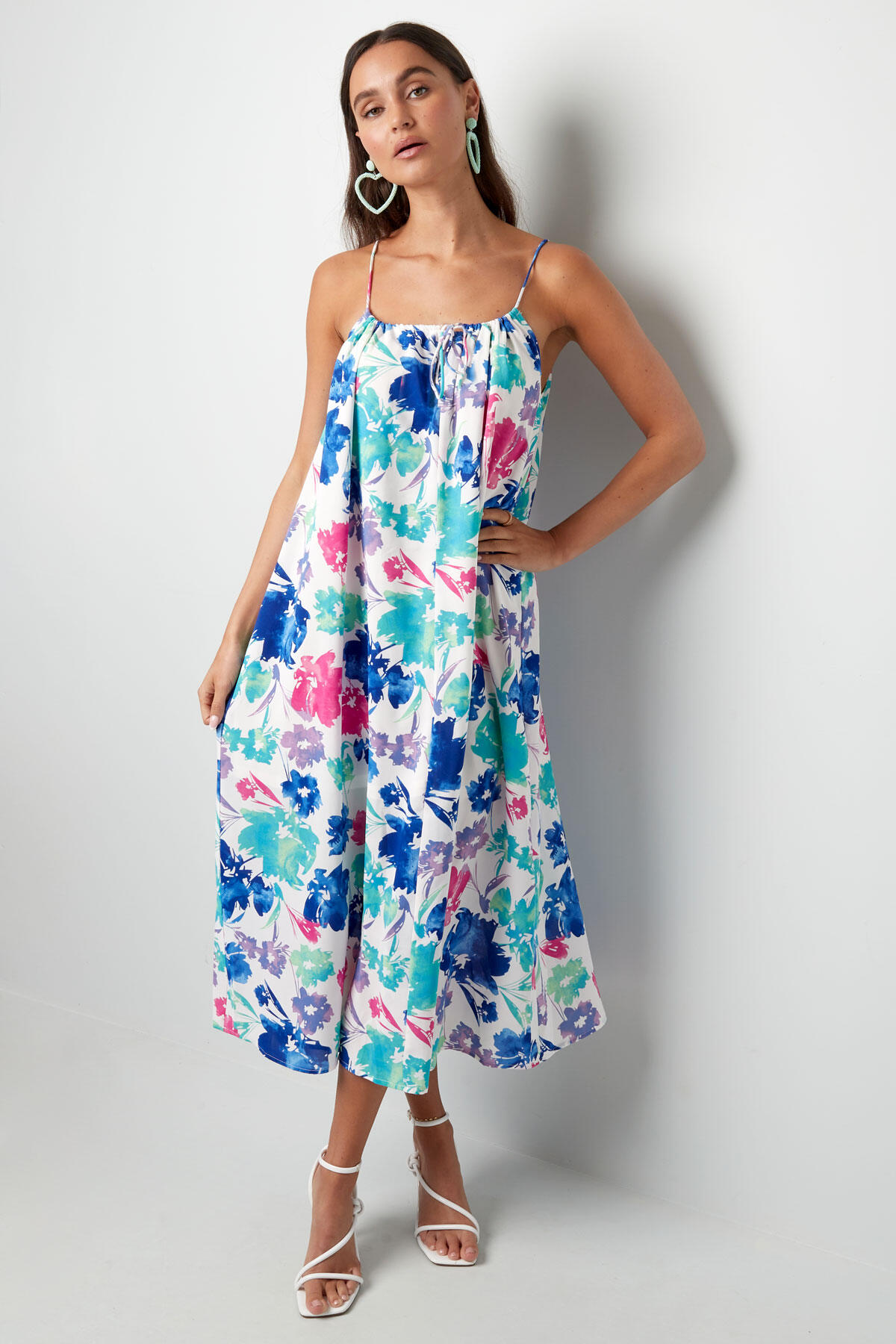 Vestido estampado floral - rosa/naranja Imagen10