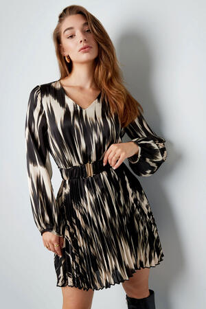 Robe imprimé rayures - noir/blanc h5 Image3