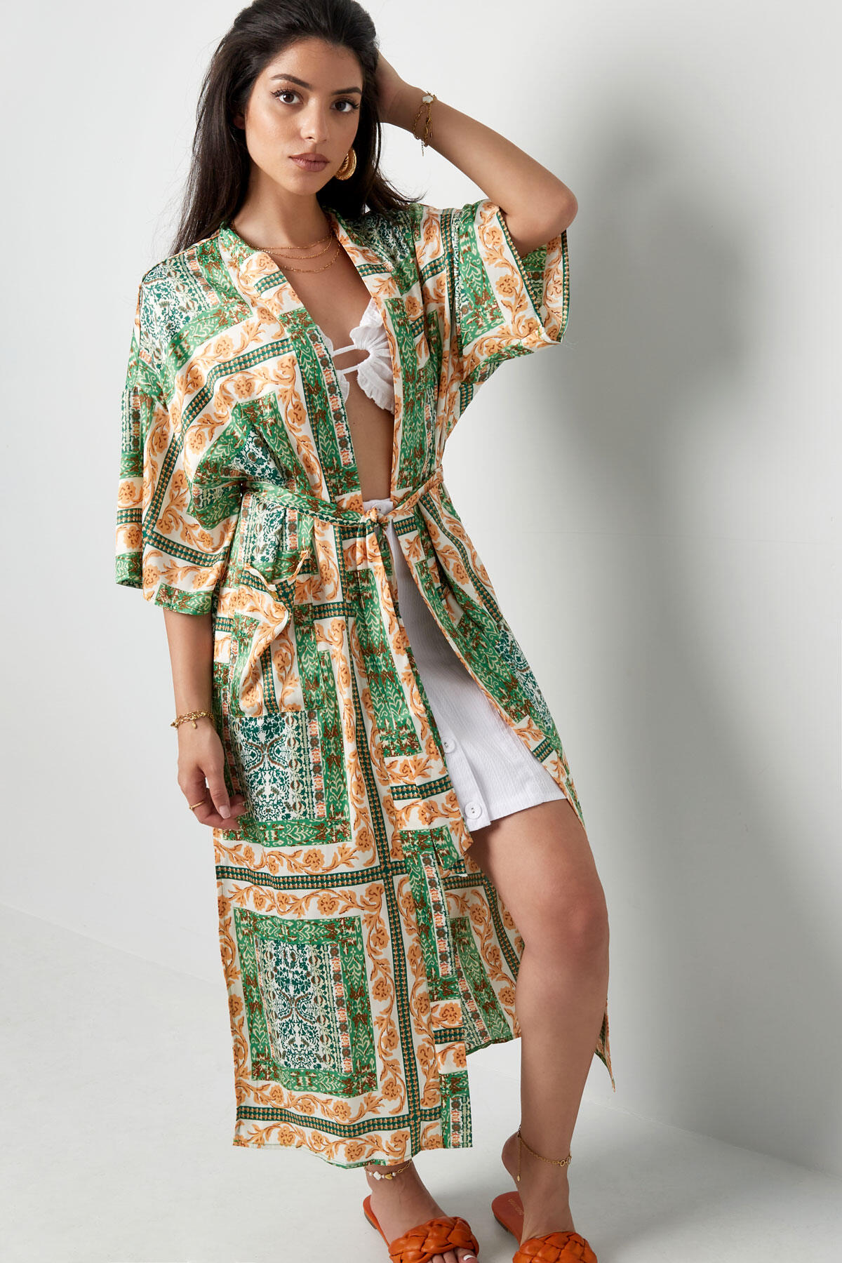 Kimono-Busty-Print – Orange Bild6