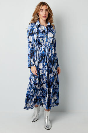 Vestido Largo de Mujer en Poliéster Estampado Floral Botones h5 Imagen7