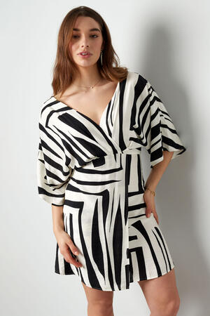 Minikleid Mit Print - Schwarz/Weiß h5 Bild3