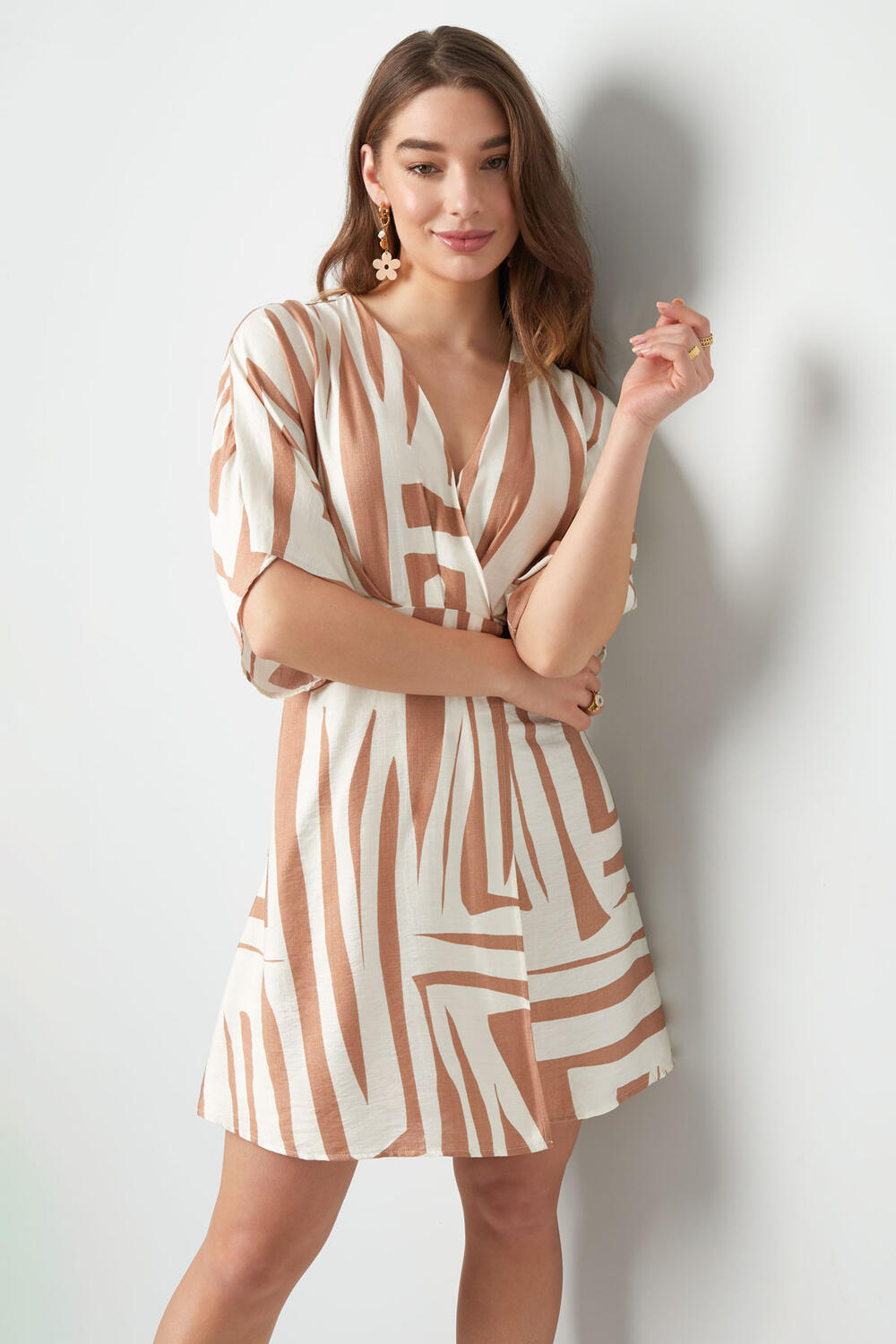 Minikleid Mit Print - Schwarz/Weiß h5Bild5