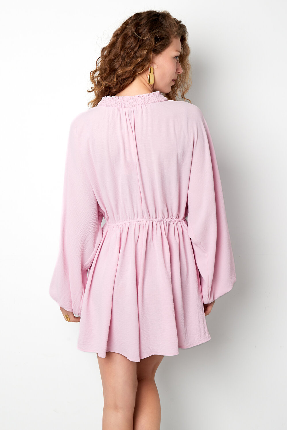 Polyester Fiber (Polyester) Mini Dresses Solid Color Casual Spring/Summer Clothes h5Picture3