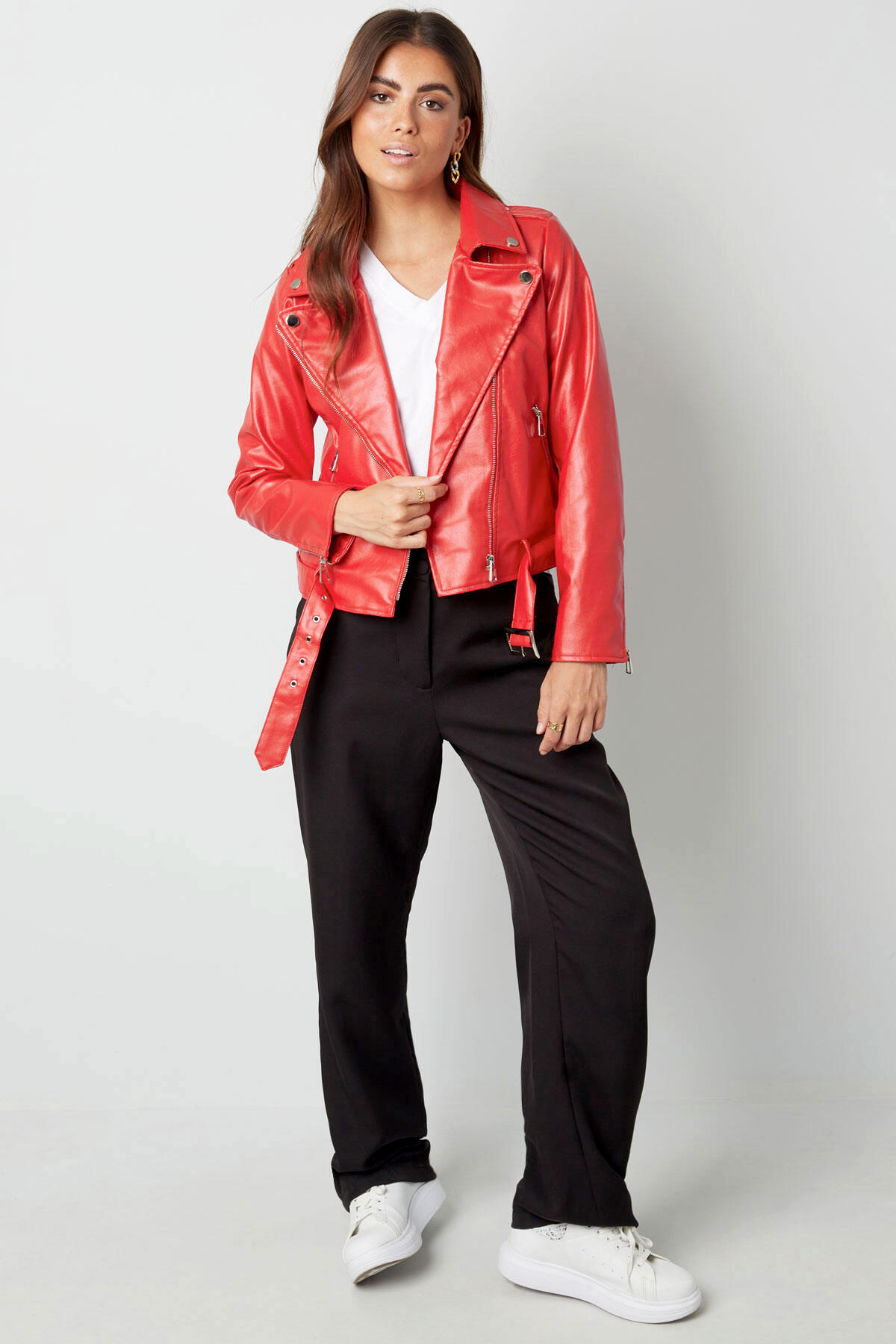 PU-Lederjacke – Silber Bild11