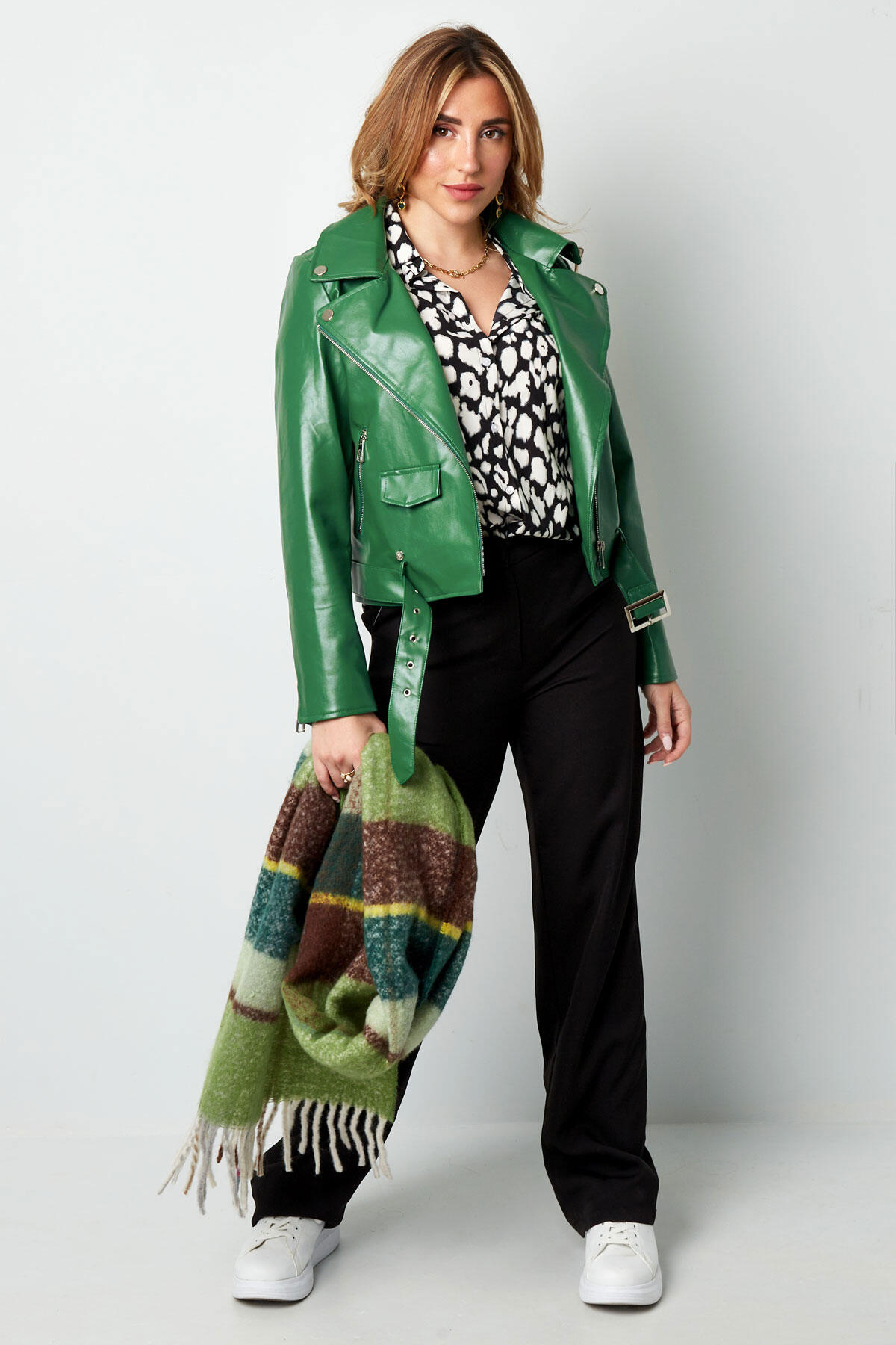 PU-Lederjacke – Silber Bild6