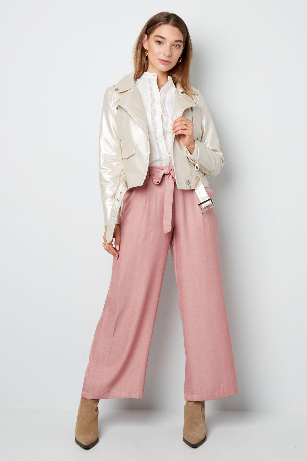 PU-Lederjacke – Silber h5 Bild8