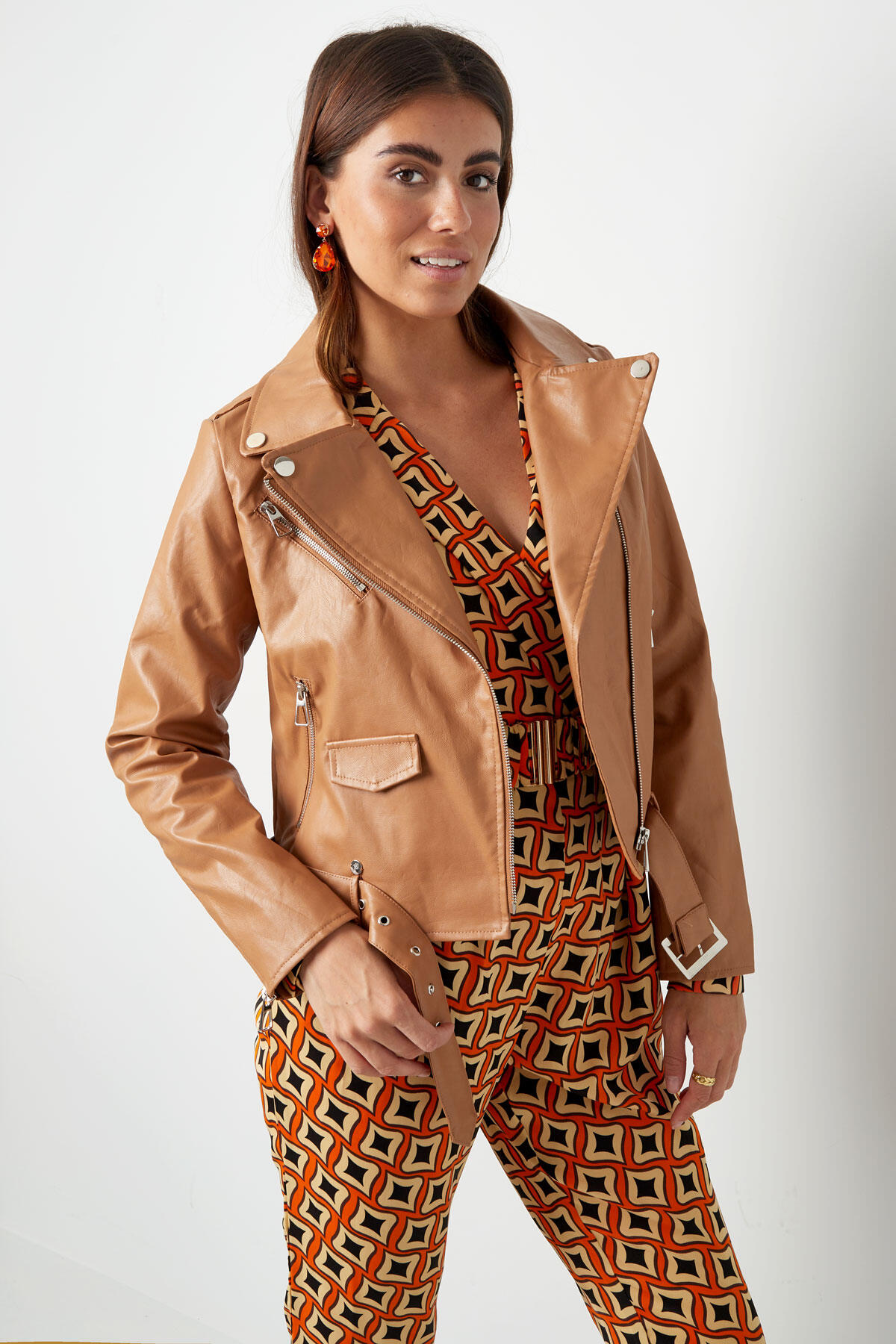 PU-Lederjacke – Silber Bild5