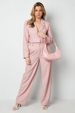 Polyester Women's Suit Set Cropped Blazer Style h5 Picture4