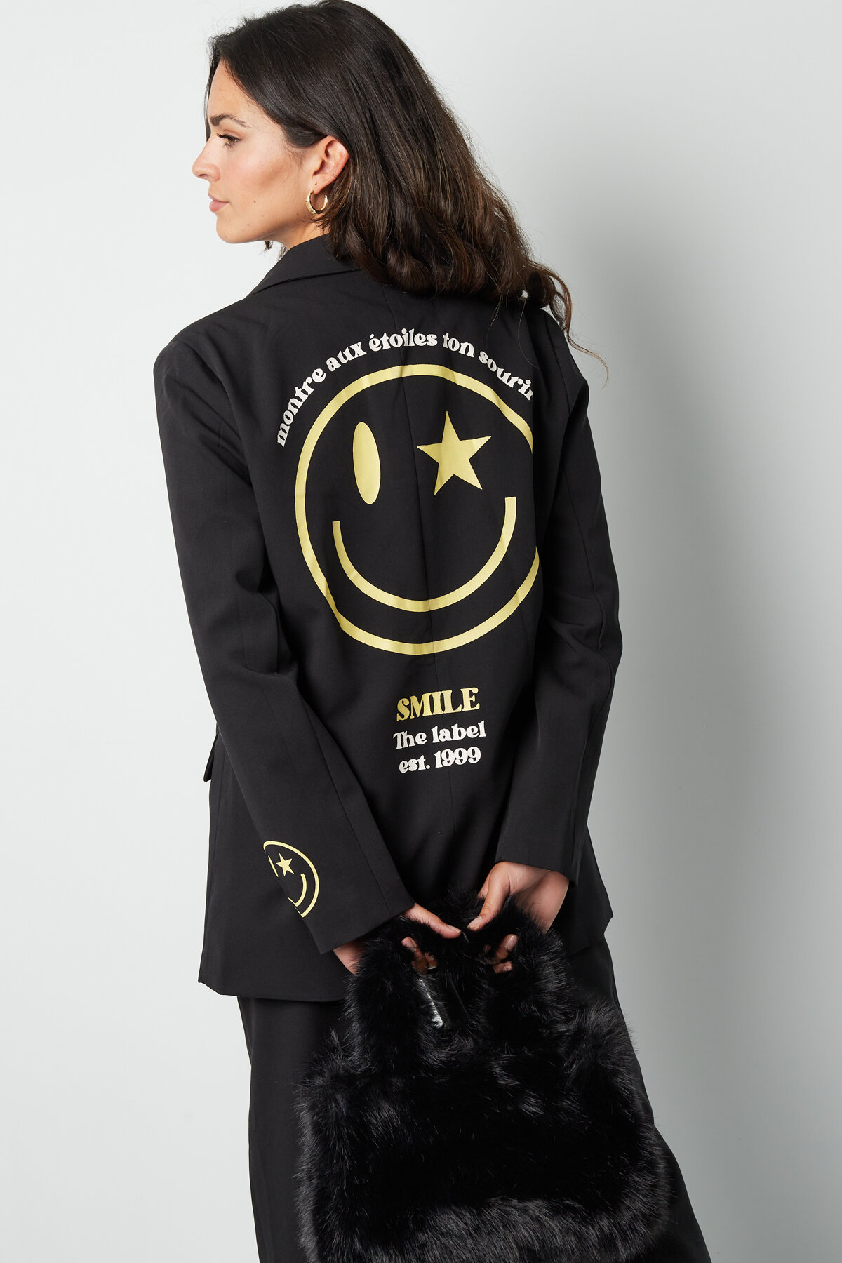 Polyester Women's Suit Set Smiley Logo Design h5 Picture3
