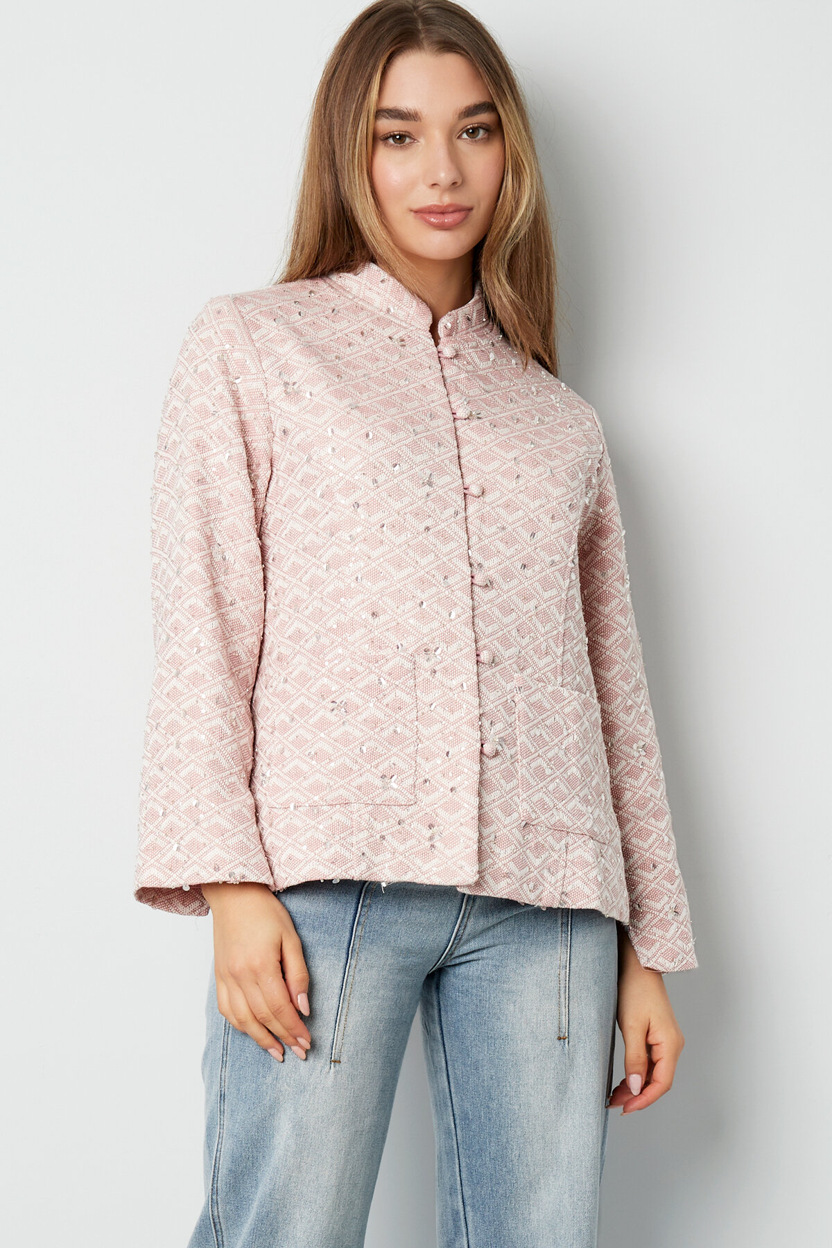 Chaquetas de Mujer de Poliéster Estilo Chino Patrón Bordado Imagen5