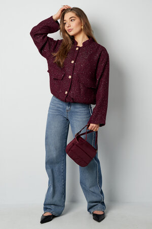 Giubbotto in Poliestere Donna Stile Tweed Chiusura con Pulsanti Classica h5 Immagine8