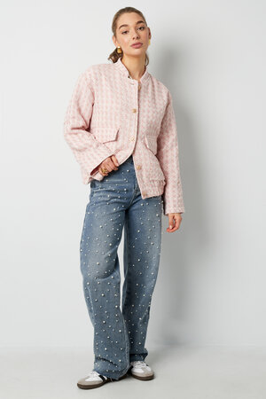 Giubbotto in Poliestere Donna Stile Tweed Chiusura con Pulsanti Classica h5 Immagine2