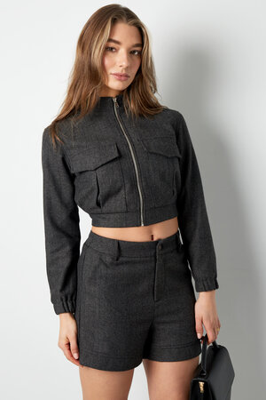 Giubbotto Corto Donna in Poliestere Stile Utility Chiusura Anteriore a Zip h5 Immagine4