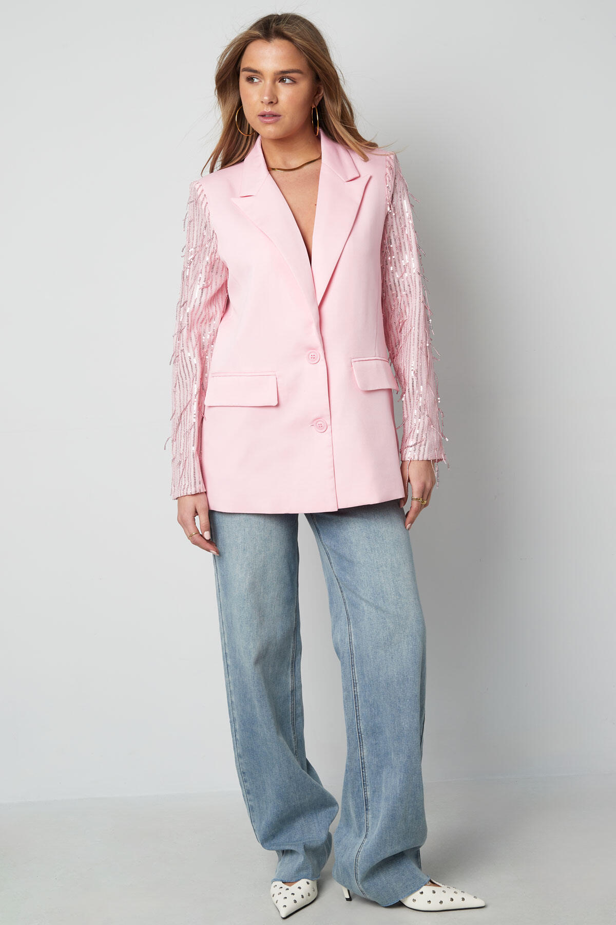Giacca Donna In Poliestere Con Design Maniche A Frange Immagine6