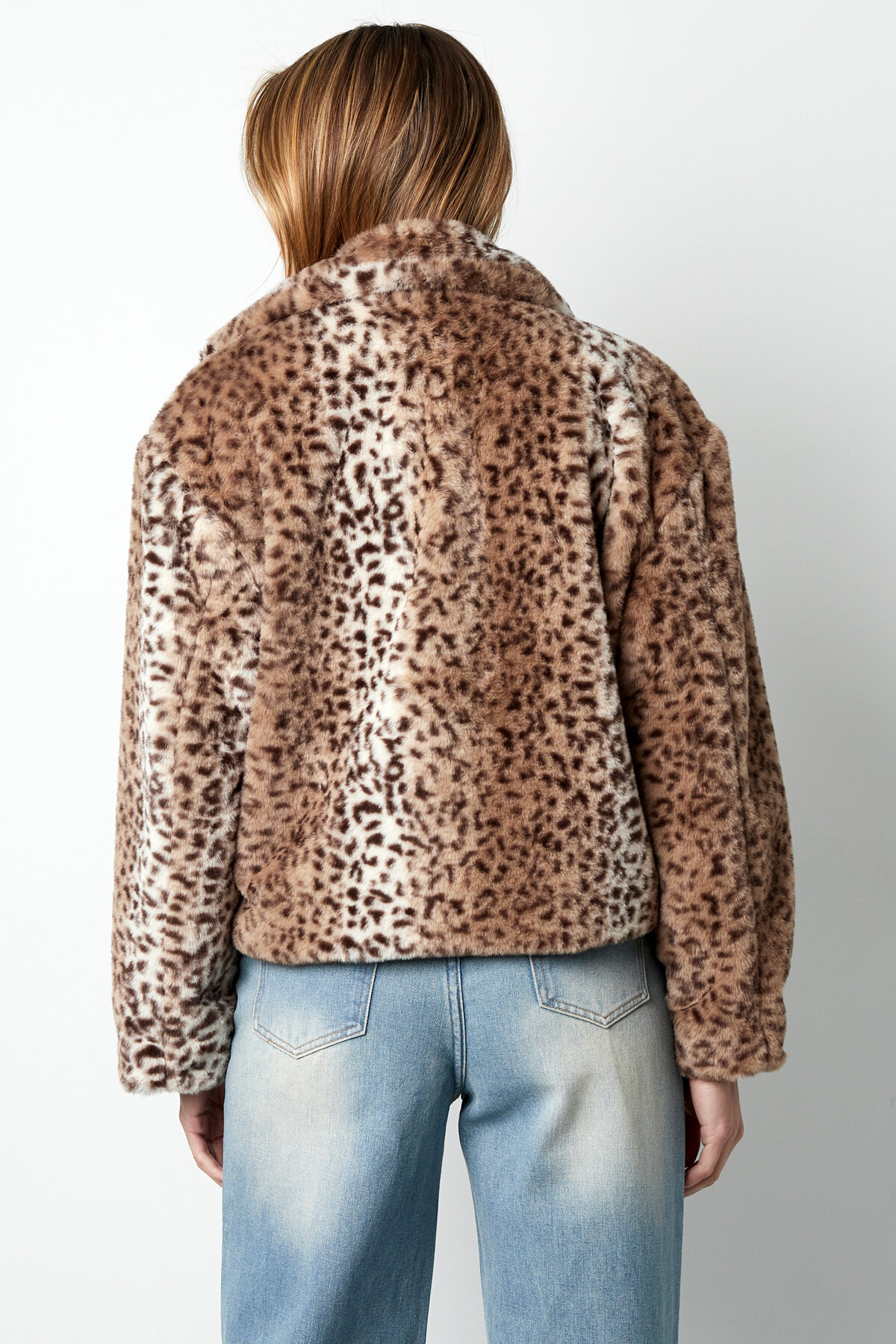 Polyester Faux Fur Women's Jacket Leopard Print Cozy Warm h5 Picture5