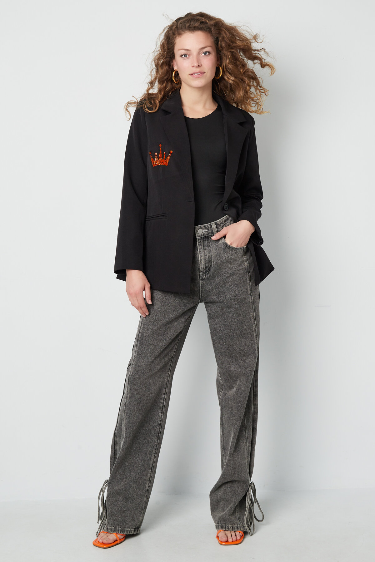 Polyester Women's Suit Blazer Crown Embroidery h5 Picture3